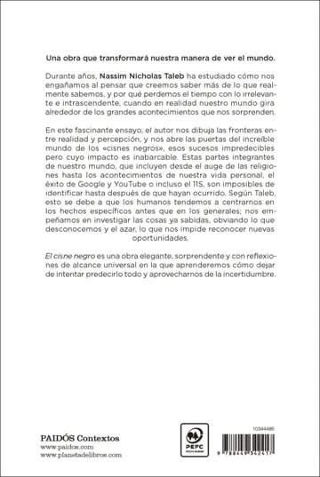 Contraportada El cisne negro