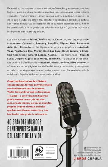 Contraportada Conversaciones con grandes figuras de la música