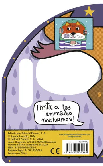 Contraportada La noche. Libro-máscara