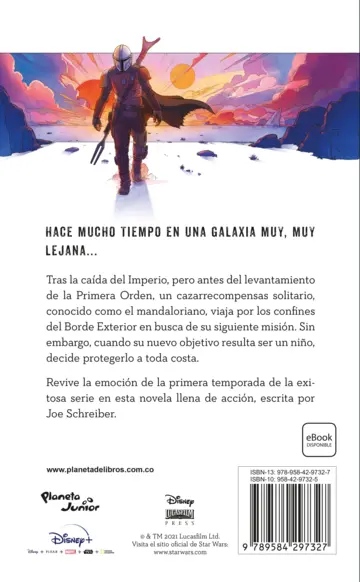 Contraportada The Mandalorian. La novela