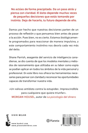 Contraportada Pensar con claridad