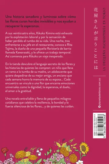 Contraportada La pequeña floristería en Tokio