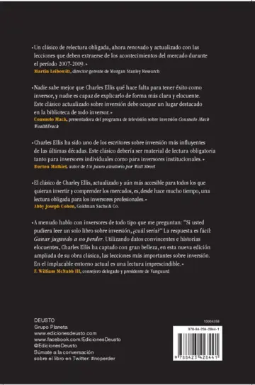 Contraportada Ganar jugando a no perder