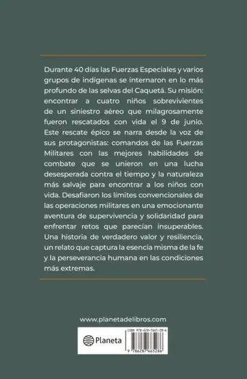 Contraportada Operación Esperanza