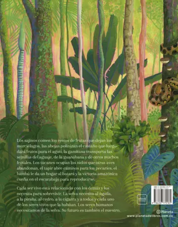 Contraportada Vida y costumbres de los animales de la Amazonía