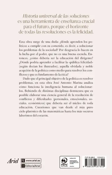 Contraportada Historia universal de las soluciones