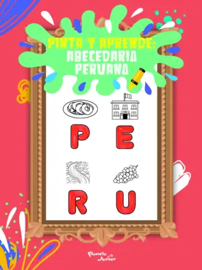 Portada Pinta y aprende: Abecedario peruano