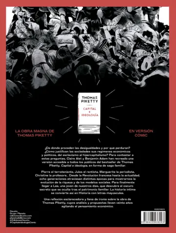 Contraportada Capital e ideología en cómic