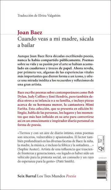 Contraportada Cuando veas a mi madre, sácala a bailar