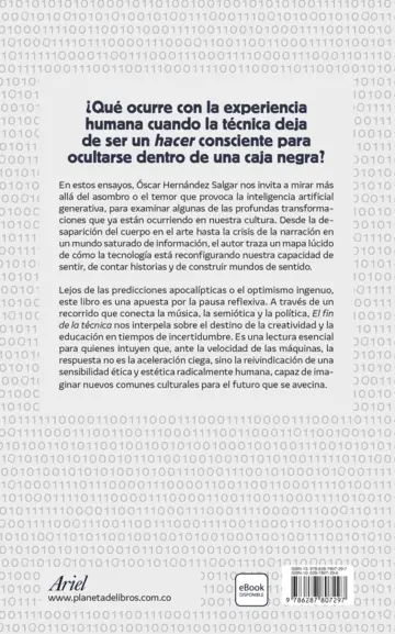 Contraportada El fin de la técnica