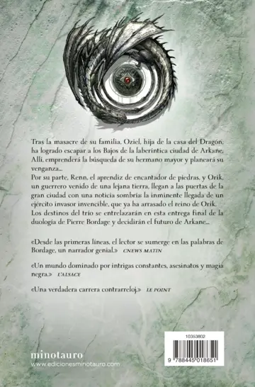 Contraportada Arkane nº 02 La resurrección