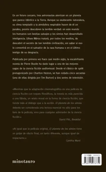 Contraportada El planeta de los simios