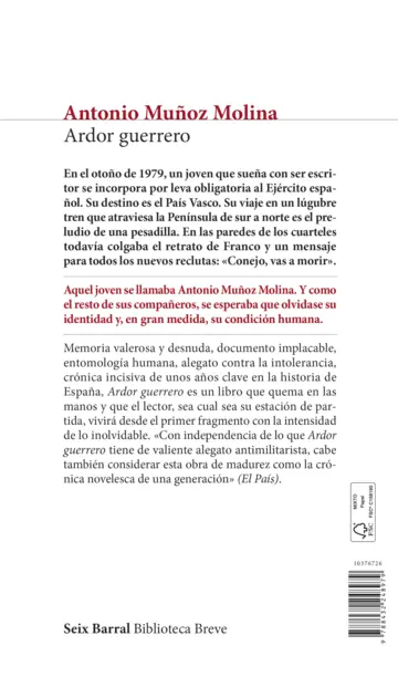 Contraportada Ardor guerrero