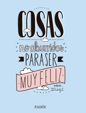 Portada Cosas no aburridas para ser muy feliz