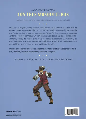 Contraportada Los tres mosqueteros (cómic)