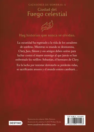 Contraportada Ciudad del Fuego celestial     (nueva presentación)