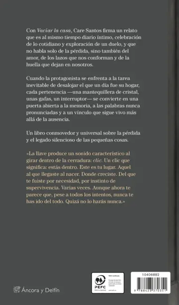 Contraportada Vaciar la casa