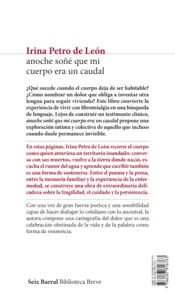 Miniatura contraportada Anoche soñé que mi cuerpo era un caudal
