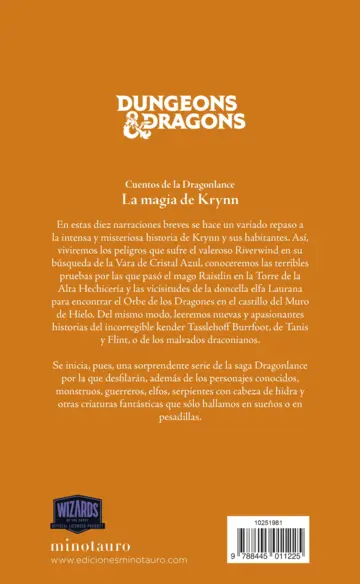 Contraportada Cuentos de la Dragonlance nº 01/06 La magia de Krynn